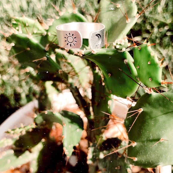 Brandy Melville Jewelry - Sun and Moon Handmade Ring